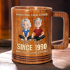 Custom Wooden Mug - Personalized Anniversary Wedding Gifts For Husband And Wife, Him And Her - Love, Laughter, And A Lifetime Of Eye Rolls