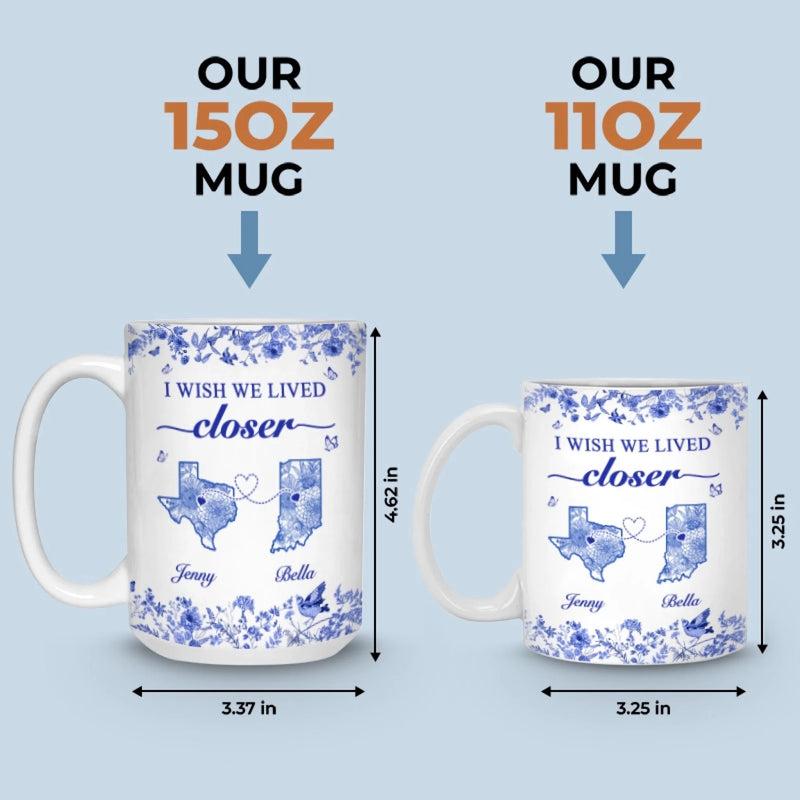Custom Name Long Distance Gifts - Personalized Mugs