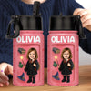 Custom Photo 3D Inflated Effect Printed Kids Water Bottle - Personalized Back To School Gifts For Kids - Ready To Cast Some Spells