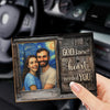 Custom Photo Car Visor Clip - Personalized Anniversary Wedding Gifts For Husband And Wife, Him And Her - Drive Slow, Love Grows