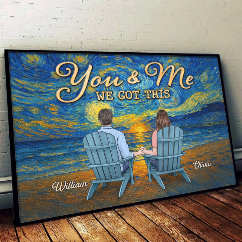 Custom Name You & Me Couple Gifts - Personalized Poster