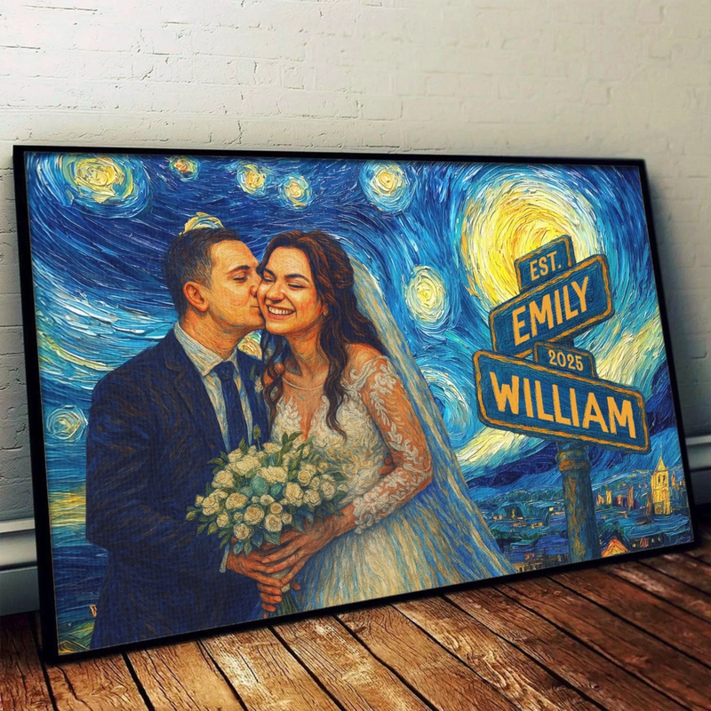 Custom Photo Horizontal Poster - Personalized Anniversary Wedding Gifts For Husband And Wife, Him And Her - Every Sunset With You
