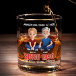 Custom Name Anniversary Gifts for Couples - Personalized Whiskey Glass