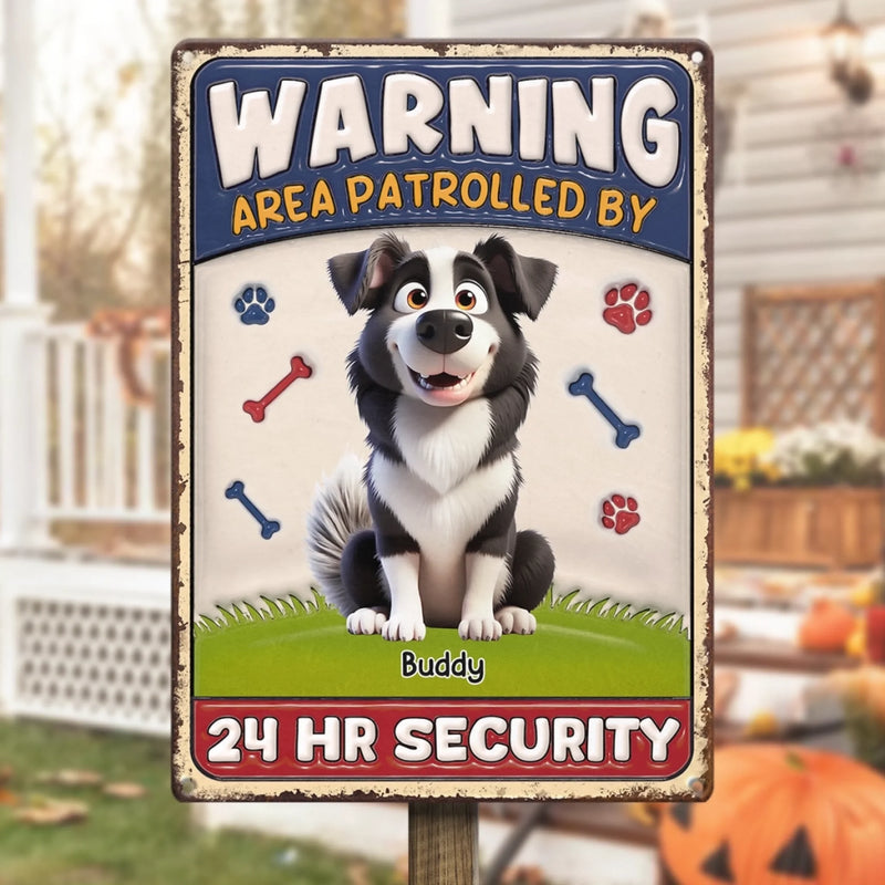 Custom 3D Inflated Effect Printed Home Decor Metal Sign - Personalized  Birthday Gifts For Dog Lovers, Dog Dad And Mom - Woofing Is Our Warning System