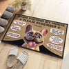 Custom Home Decor Decorative Mat - Personalized Birthday Gifts For Dog Lovers, Dog Dad And Mom - The Dog Approves All Visitors