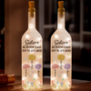 Custom Bottle Lamp - Personalized Best Friend Birthday Gifts For Women - One Garden, Many Colorful Blooms