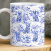 Custom Mug - Personalized Birthday Gifts For Dog Lovers, Dog Dad And Mom - Sip In Style, Bark In Blue