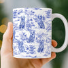 Custom Mug - Personalized Birthday Gifts For Dog Lovers, Dog Dad And Mom - Sip In Style, Bark In Blue