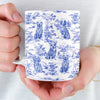 Custom Mug - Personalized Birthday Gifts For Dog Lovers, Dog Dad And Mom - Sip In Style, Bark In Blue