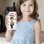 Custom Name School Affirmation Gifts for Kids - Personalized Kid Water Bottle