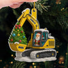 Custom Acrylic Ornament - Personalized Christmas Birthday Gifts For Kids - Santa’s Under Construction