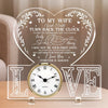 Custom Acrylic Desk Clock - Personalized Anniversary Wedding Gifts For Husband And Wife, Him And Her - My Heart’s Favorite Timekeeper