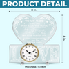 Custom Acrylic Desk Clock - Personalized Anniversary Wedding Gifts For Husband And Wife, Him And Her - My Heart’s Favorite Timekeeper