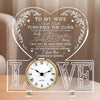 Custom Acrylic Desk Clock - Personalized Anniversary Wedding Gifts For Husband And Wife, Him And Her - My Heart’s Favorite Timekeeper