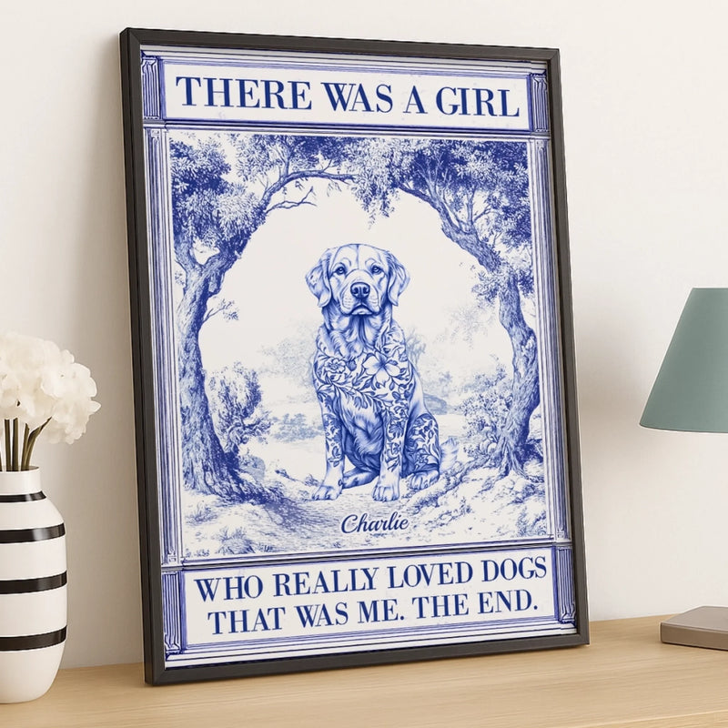 Custom Vertical Poster - Personalized Birthday Gifts For Dog Lovers, Dog Dad And Mom - Crazy Dog Lady