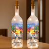 Custom Bottle Lamp - Personalized Anniversary Wedding Gifts For Husband And Wife, Him And Her - Love Shines Bright At Sunset