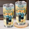 Custom Tumbler - Personalized Anniversary Wedding Gifts For Husband And Wife, Him And Her - First Kiss, Endless Love Journey