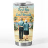 Custom Tumbler - Personalized Anniversary Wedding Gifts For Husband And Wife, Him And Her - First Kiss, Endless Love Journey
