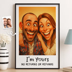 Custom Photo Caricature Couple Gifts - Personalized Poster