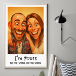 Custom Photo Caricature Couple Gifts - Personalized Poster