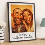 Custom Photo Caricature Couple Gifts - Personalized Poster
