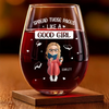 Custom Wine Glass - Personalized Bookish Gifts For Book Lovers, Bookworms, Readers - Smart Girls Read Harder