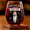 Custom Wine Glass - Personalized Bookish Gifts For Book Lovers, Bookworms, Readers - Smart Girls Read Harder