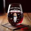 Custom Wine Glass - Personalized Bookish Gifts For Book Lovers, Bookworms, Readers - Smart Girls Read Harder