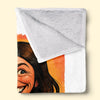 Custom Photo Funny Caricature Blanket - Personalized Anniversary Wedding Gifts For Husband And Wife, Him And Her - Annoying Each Other