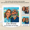 Custom Photo Funny Caricature Mug - Personalized Anniversary Wedding Gifts For Husband And Wife, Him And Her - I'm Yours No Returns Or Refunds