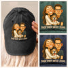 Custom Vintage Washed Denim Baseball Cap - Personalized Anniversary Wedding Gifts For Husband And Wife, Dog Cat Lovers - Together Since