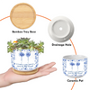 Custom Home Decor Ceramic Plant Pot - Personalized Best Friend Birthday Gifts For Women - Time Nurtures Everlasting Bonds