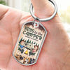 Custom Keychain - Personalized Birthday Camping Gifts For Husband And Wife, Dog Cat Lovers - Camper Vibes Only