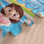 Custom Name Grandma and Grandpa's Pool Gifts for Kids - Personalized Beach Towel