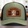 Custom Shaped Leather Patch Hat - Personalized Birthday Gifts For Dog Lovers, Dog Dad And Mom - Best Dog Dad Ever