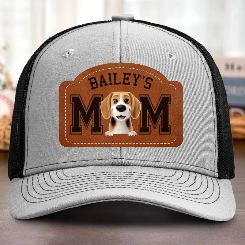 Custom Name Dog Dad Gifts for Dog Lovers - Personalized Custom Shaped Leather Patch Cap