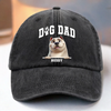 Custom Vintage Washed Denim Baseball Cap - Personalized Birthday Gifts For Dog Lovers, Dog Dad And Mom - My Best Friend Has Fur