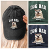 Custom Vintage Washed Denim Baseball Cap - Personalized Birthday Gifts For Dog Lovers, Dog Dad And Mom - My Best Friend Has Fur