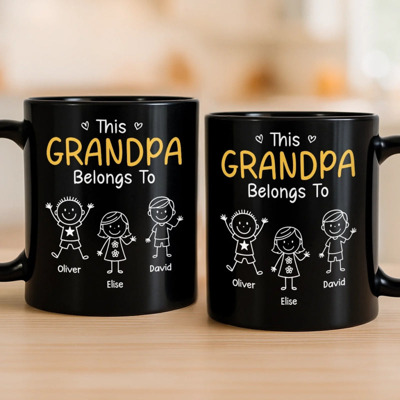 Custom Name Grandpa Gifts for Grandfathers - Personalized Mugs