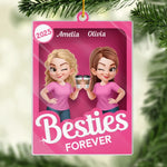Custom Name Besties Christmas Gifts for Best Friends - Personalized Ornament