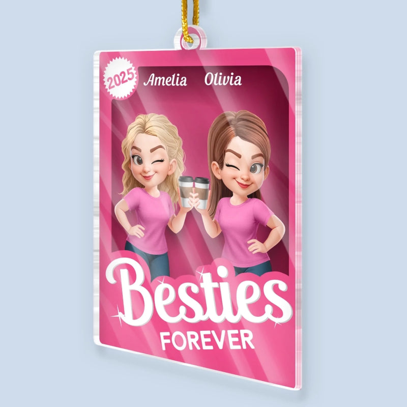 Custom Name Besties Christmas Gifts for Best Friends - Personalized Ornament