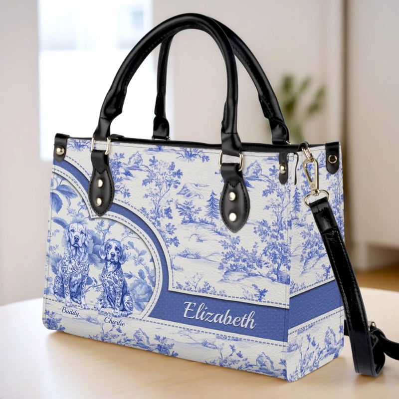 Custom Leather Handbag - Personalized Birthday  Gifts For Dog Lovers, Dog Dad And Mom - Chic Days, Pet Ways
