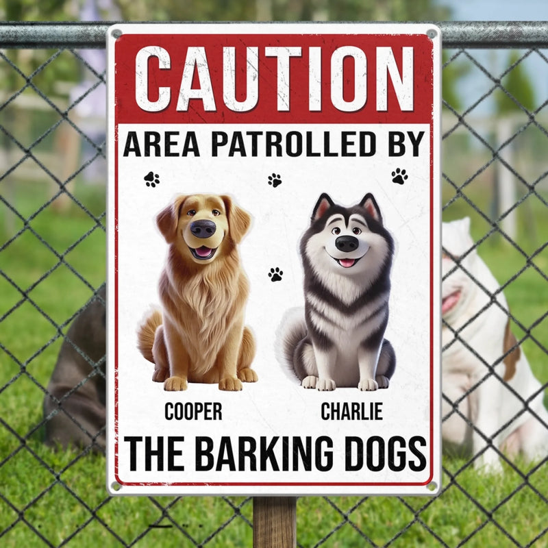 Custom Home Decor Metal Sign - Personalized  Birthday Gifts For Dog Lovers, Dog Dad And Mom - Woof Patrol On Duty