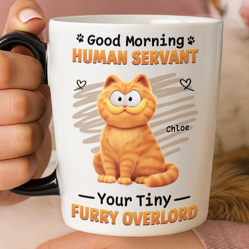 Custom 12oz Cat Handle Ceramic Mug - Personalized Birthday Gifts For Cat Lovers, Cat Mom And Dad - World’s Smallest, Fluffiest Dictator