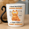 Custom 12oz Cat Handle Ceramic Mug - Personalized Birthday Gifts For Cat Lovers, Cat Mom And Dad - World’s Smallest, Fluffiest Dictator