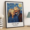 Custom Photo Vertical Poster, Canvas - Personalized Anniversary Wedding Gifts For Husband And Wife, Him And Her - Two Souls Forever Under The Stars