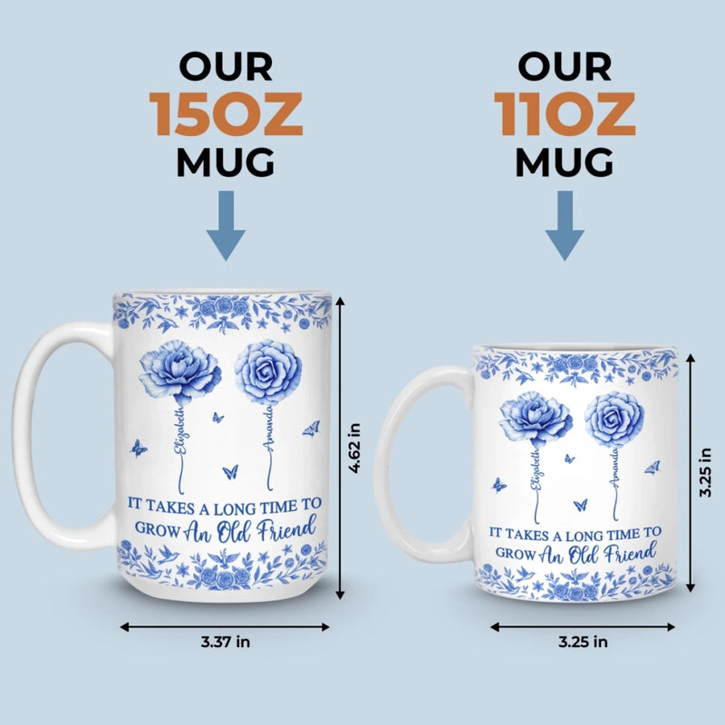 Custom Mug - Personalized Best Friend Birthday Gifts For Women - Blooms Of A Timeless Friendship