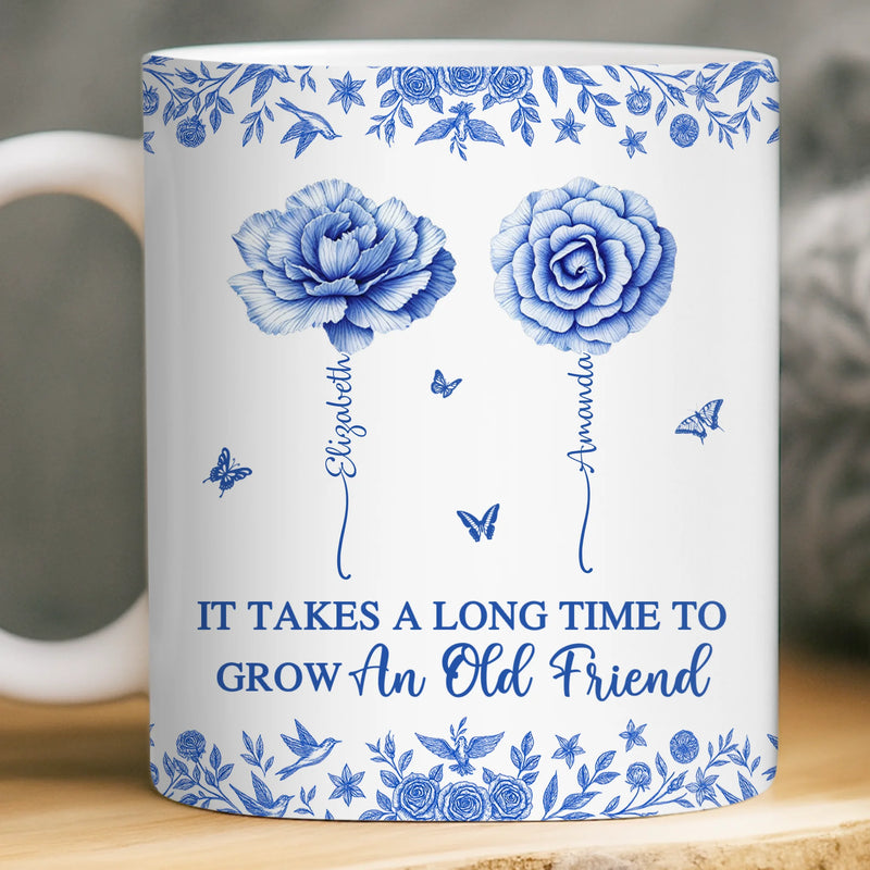 Custom Mug - Personalized Best Friend Birthday Gifts For Women - Blooms Of A Timeless Friendship