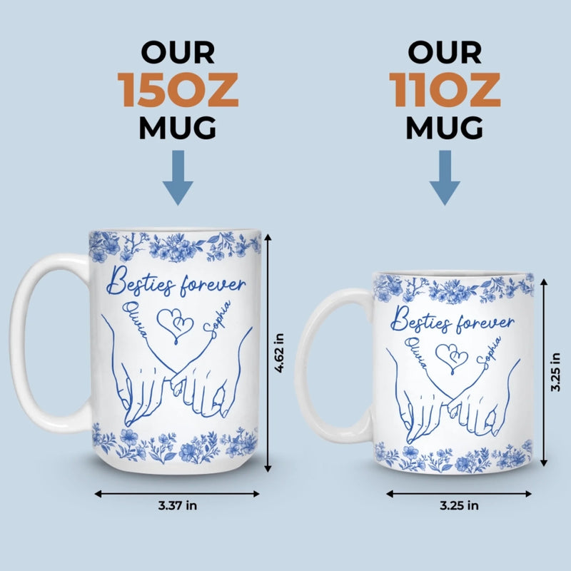 Custom Mug - Personalized Best Friend Birthday Gifts For Women - Laughing Together, Always