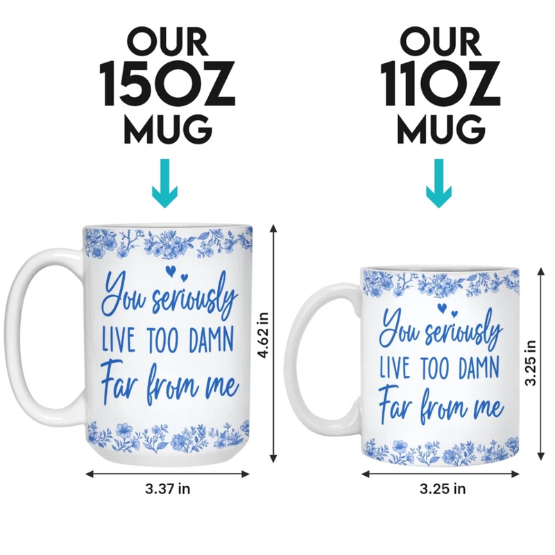 Custom Mug - Personalized Best Friend Birthday Gifts For Women - Wishing You Were Right Here